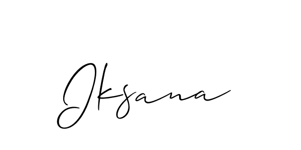The best way (Allison_Script) to make a short signature is to pick only two or three words in your name. The name Iksana include a total of six letters. For converting this name. Iksana signature style 2 images and pictures png