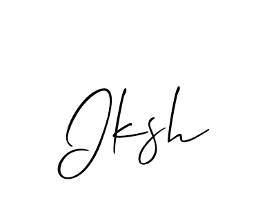 Best and Professional Signature Style for Iksh. Allison_Script Best Signature Style Collection. Iksh signature style 2 images and pictures png