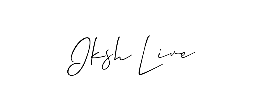 Also we have Iksh Live name is the best signature style. Create professional handwritten signature collection using Allison_Script autograph style. Iksh Live signature style 2 images and pictures png