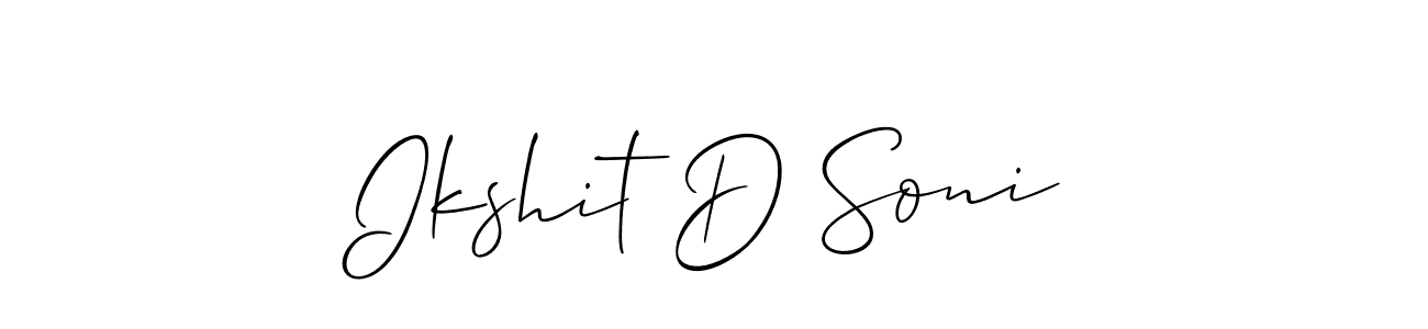 Ikshit D Soni stylish signature style. Best Handwritten Sign (Allison_Script) for my name. Handwritten Signature Collection Ideas for my name Ikshit D Soni. Ikshit D Soni signature style 2 images and pictures png