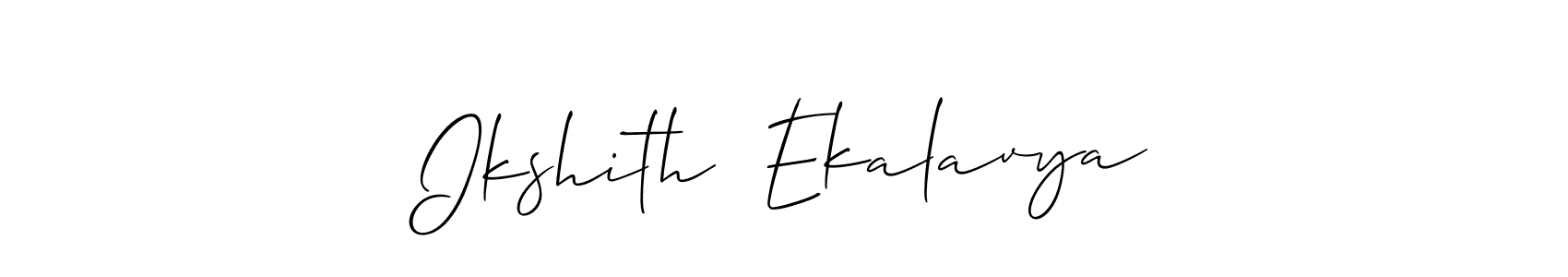 Ikshith  Ekalavya stylish signature style. Best Handwritten Sign (Allison_Script) for my name. Handwritten Signature Collection Ideas for my name Ikshith  Ekalavya. Ikshith  Ekalavya signature style 2 images and pictures png