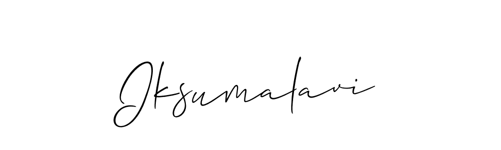 Make a beautiful signature design for name Iksumalavi. With this signature (Allison_Script) style, you can create a handwritten signature for free. Iksumalavi signature style 2 images and pictures png