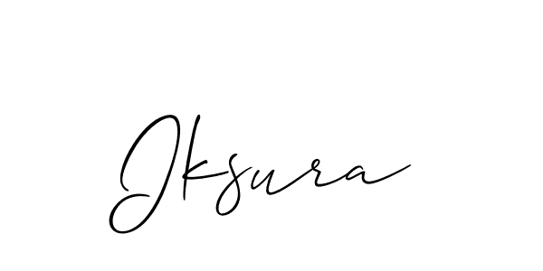 Also we have Iksura name is the best signature style. Create professional handwritten signature collection using Allison_Script autograph style. Iksura signature style 2 images and pictures png