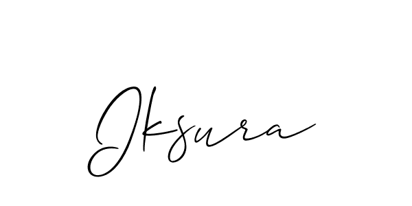 Also we have Iksura name is the best signature style. Create professional handwritten signature collection using Allison_Script autograph style. Iksura signature style 2 images and pictures png