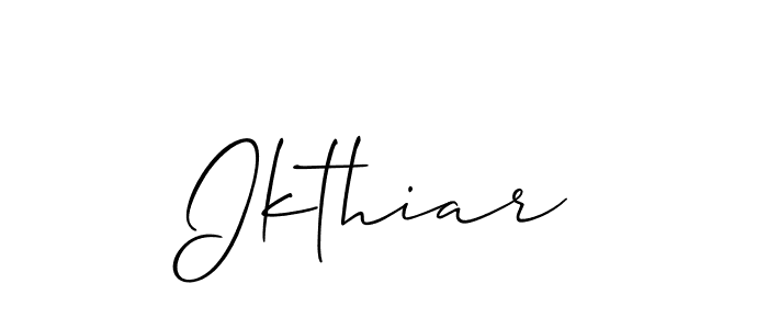 How to make Ikthiar name signature. Use Allison_Script style for creating short signs online. This is the latest handwritten sign. Ikthiar signature style 2 images and pictures png