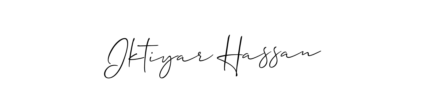 Design your own signature with our free online signature maker. With this signature software, you can create a handwritten (Allison_Script) signature for name Iktiyar Hassan. Iktiyar Hassan signature style 2 images and pictures png
