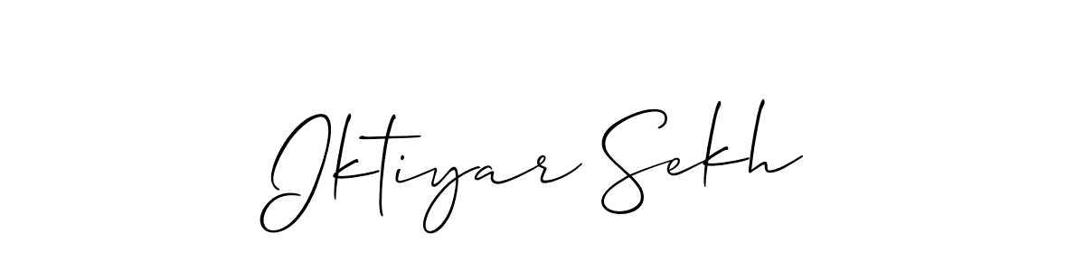 Design your own signature with our free online signature maker. With this signature software, you can create a handwritten (Allison_Script) signature for name Iktiyar Sekh. Iktiyar Sekh signature style 2 images and pictures png