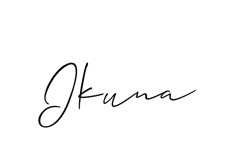 How to make Ikuna signature? Allison_Script is a professional autograph style. Create handwritten signature for Ikuna name. Ikuna signature style 2 images and pictures png