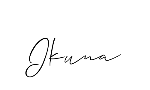 How to make Ikuna signature? Allison_Script is a professional autograph style. Create handwritten signature for Ikuna name. Ikuna signature style 2 images and pictures png