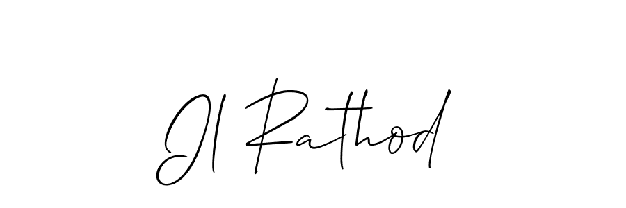 Make a beautiful signature design for name Il Rathod. With this signature (Allison_Script) style, you can create a handwritten signature for free. Il Rathod signature style 2 images and pictures png