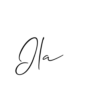 How to Draw Ila signature style? Allison_Script is a latest design signature styles for name Ila. Ila signature style 2 images and pictures png