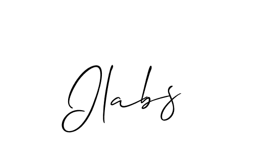 Create a beautiful signature design for name Ilabs. With this signature (Allison_Script) fonts, you can make a handwritten signature for free. Ilabs signature style 2 images and pictures png