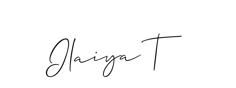 This is the best signature style for the Ilaiya T name. Also you like these signature font (Allison_Script). Mix name signature. Ilaiya T signature style 2 images and pictures png