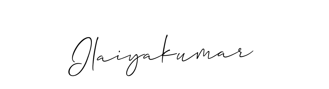 How to make Ilaiyakumar name signature. Use Allison_Script style for creating short signs online. This is the latest handwritten sign. Ilaiyakumar signature style 2 images and pictures png