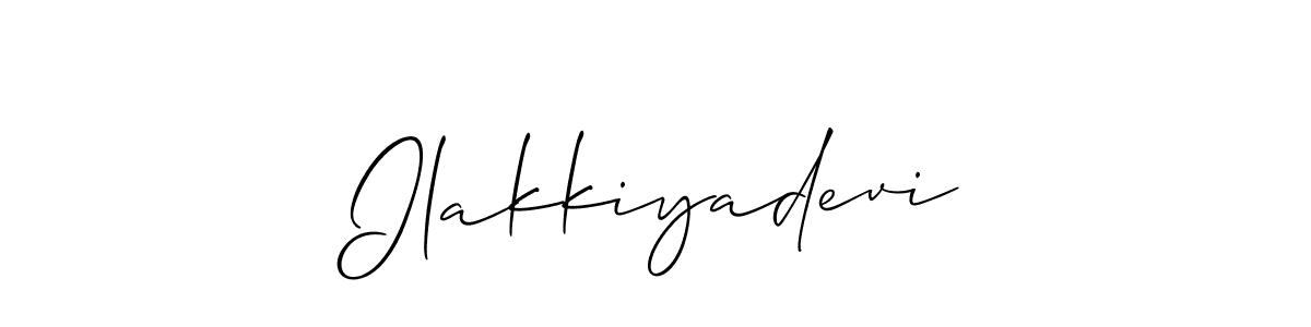 Similarly Allison_Script is the best handwritten signature design. Signature creator online .You can use it as an online autograph creator for name Ilakkiyadevi. Ilakkiyadevi signature style 2 images and pictures png