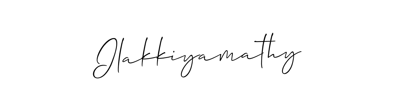 How to Draw Ilakkiyamathy signature style? Allison_Script is a latest design signature styles for name Ilakkiyamathy. Ilakkiyamathy signature style 2 images and pictures png