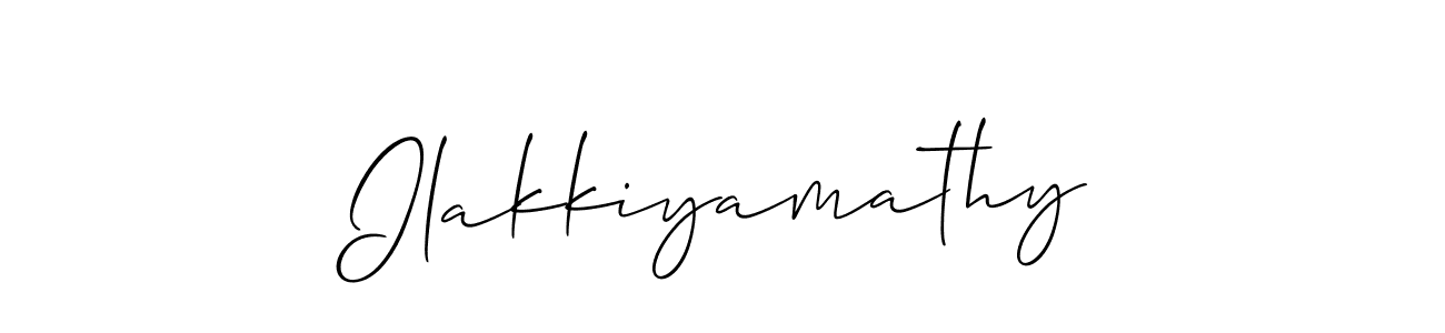 How to Draw Ilakkiyamathy signature style? Allison_Script is a latest design signature styles for name Ilakkiyamathy. Ilakkiyamathy signature style 2 images and pictures png