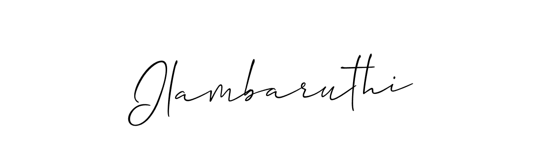 Ilambaruthi stylish signature style. Best Handwritten Sign (Allison_Script) for my name. Handwritten Signature Collection Ideas for my name Ilambaruthi. Ilambaruthi signature style 2 images and pictures png