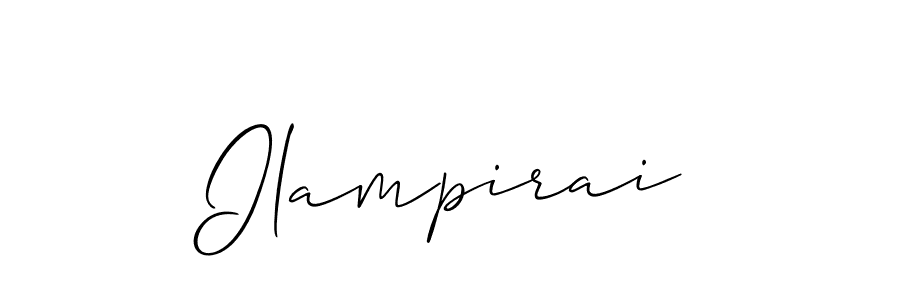Create a beautiful signature design for name Ilampirai. With this signature (Allison_Script) fonts, you can make a handwritten signature for free. Ilampirai signature style 2 images and pictures png