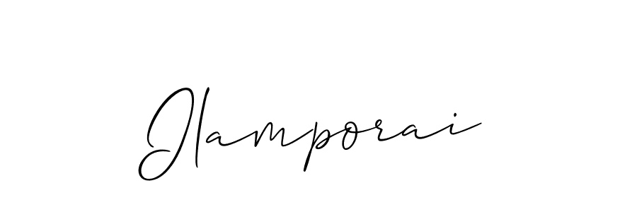 Ilamporai stylish signature style. Best Handwritten Sign (Allison_Script) for my name. Handwritten Signature Collection Ideas for my name Ilamporai. Ilamporai signature style 2 images and pictures png