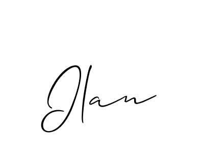 Design your own signature with our free online signature maker. With this signature software, you can create a handwritten (Allison_Script) signature for name Ilan. Ilan signature style 2 images and pictures png