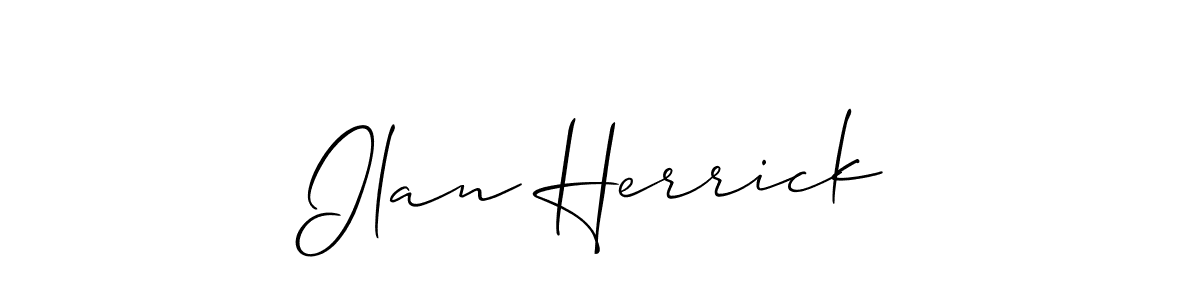 How to make Ilan Herrick signature? Allison_Script is a professional autograph style. Create handwritten signature for Ilan Herrick name. Ilan Herrick signature style 2 images and pictures png