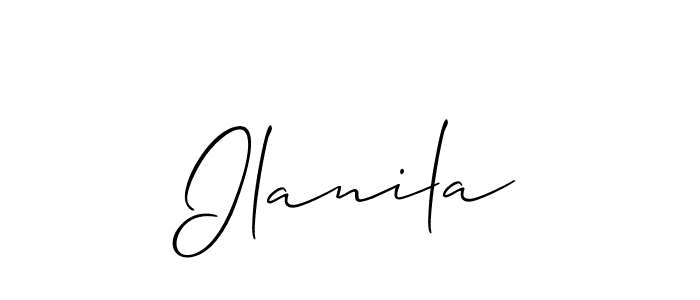 How to make Ilanila name signature. Use Allison_Script style for creating short signs online. This is the latest handwritten sign. Ilanila signature style 2 images and pictures png