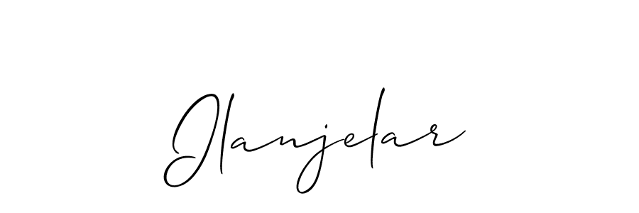Create a beautiful signature design for name Ilanjelar. With this signature (Allison_Script) fonts, you can make a handwritten signature for free. Ilanjelar signature style 2 images and pictures png