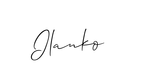 Best and Professional Signature Style for Ilanko. Allison_Script Best Signature Style Collection. Ilanko signature style 2 images and pictures png