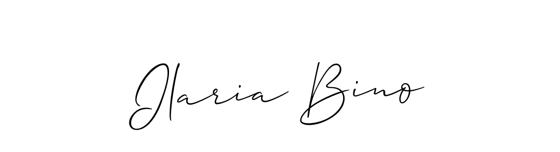 Once you've used our free online signature maker to create your best signature Allison_Script style, it's time to enjoy all of the benefits that Ilaria Bino name signing documents. Ilaria Bino signature style 2 images and pictures png