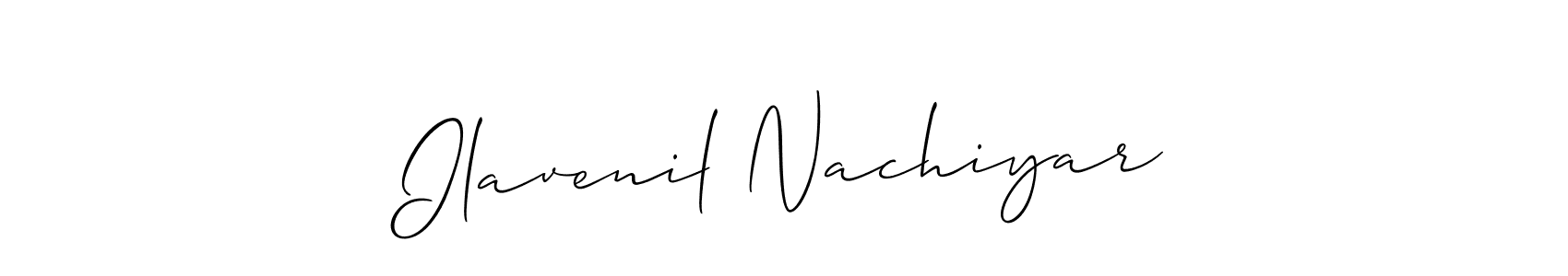 Once you've used our free online signature maker to create your best signature Allison_Script style, it's time to enjoy all of the benefits that Ilavenil Nachiyar name signing documents. Ilavenil Nachiyar signature style 2 images and pictures png