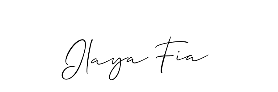 Make a short Ilaya Fia signature style. Manage your documents anywhere anytime using Allison_Script. Create and add eSignatures, submit forms, share and send files easily. Ilaya Fia signature style 2 images and pictures png