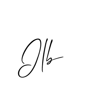 You should practise on your own different ways (Allison_Script) to write your name (Ilb) in signature. don't let someone else do it for you. Ilb signature style 2 images and pictures png