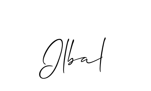 Use a signature maker to create a handwritten signature online. With this signature software, you can design (Allison_Script) your own signature for name Ilbal. Ilbal signature style 2 images and pictures png