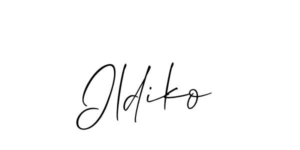 Ildiko stylish signature style. Best Handwritten Sign (Allison_Script) for my name. Handwritten Signature Collection Ideas for my name Ildiko. Ildiko signature style 2 images and pictures png