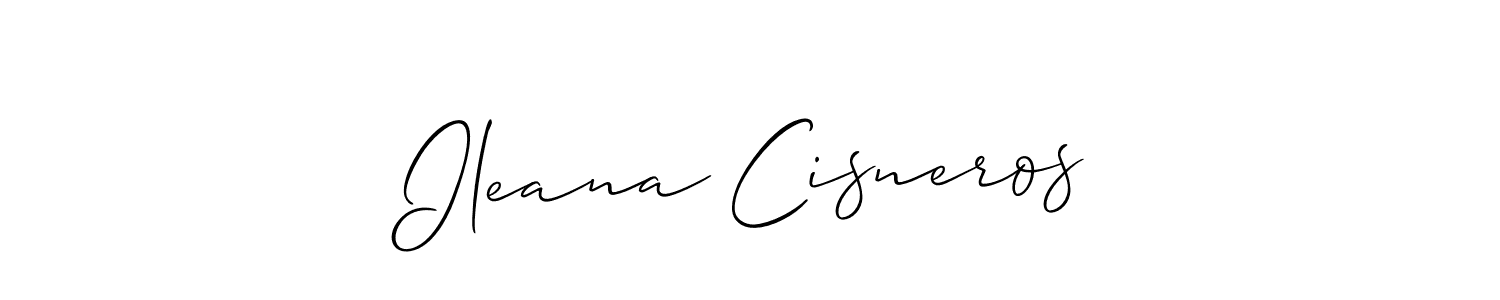 You should practise on your own different ways (Allison_Script) to write your name (Ileana Cisneros) in signature. don't let someone else do it for you. Ileana Cisneros signature style 2 images and pictures png