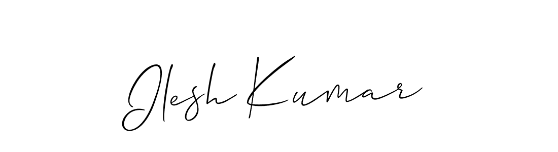 How to make Ilesh Kumar name signature. Use Allison_Script style for creating short signs online. This is the latest handwritten sign. Ilesh Kumar signature style 2 images and pictures png