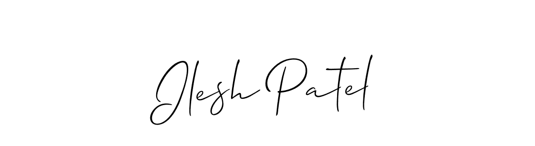 Best and Professional Signature Style for Ilesh Patel. Allison_Script Best Signature Style Collection. Ilesh Patel signature style 2 images and pictures png