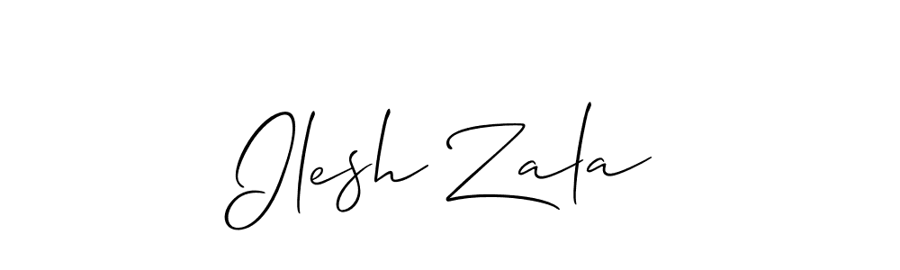 Ilesh Zala stylish signature style. Best Handwritten Sign (Allison_Script) for my name. Handwritten Signature Collection Ideas for my name Ilesh Zala. Ilesh Zala signature style 2 images and pictures png