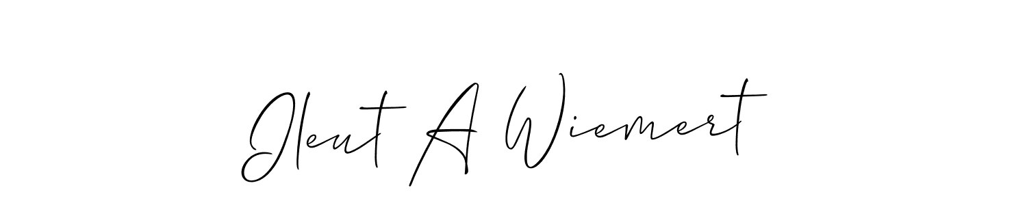 Allison_Script is a professional signature style that is perfect for those who want to add a touch of class to their signature. It is also a great choice for those who want to make their signature more unique. Get Ileut A Wiemert name to fancy signature for free. Ileut A Wiemert signature style 2 images and pictures png
