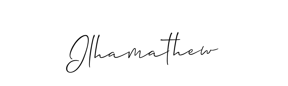 Ilhamathew stylish signature style. Best Handwritten Sign (Allison_Script) for my name. Handwritten Signature Collection Ideas for my name Ilhamathew. Ilhamathew signature style 2 images and pictures png