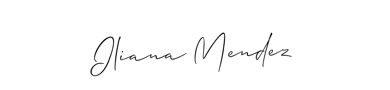 Similarly Allison_Script is the best handwritten signature design. Signature creator online .You can use it as an online autograph creator for name Iliana Mendez. Iliana Mendez signature style 2 images and pictures png