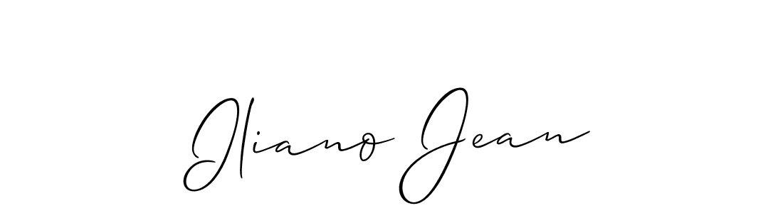 The best way (Allison_Script) to make a short signature is to pick only two or three words in your name. The name Iliano Jean include a total of six letters. For converting this name. Iliano Jean signature style 2 images and pictures png