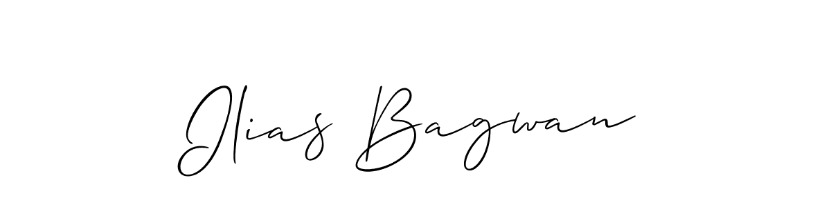 How to make Ilias Bagwan signature? Allison_Script is a professional autograph style. Create handwritten signature for Ilias Bagwan name. Ilias Bagwan signature style 2 images and pictures png