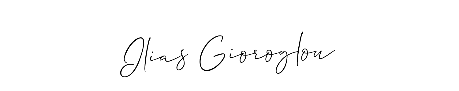 You should practise on your own different ways (Allison_Script) to write your name (Ilias Gioroglou) in signature. don't let someone else do it for you. Ilias Gioroglou signature style 2 images and pictures png