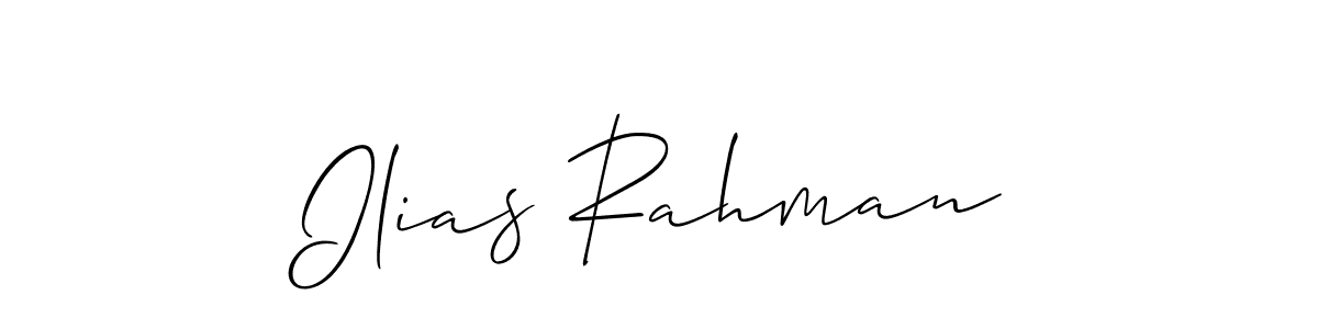 if you are searching for the best signature style for your name Ilias Rahman. so please give up your signature search. here we have designed multiple signature styles  using Allison_Script. Ilias Rahman signature style 2 images and pictures png