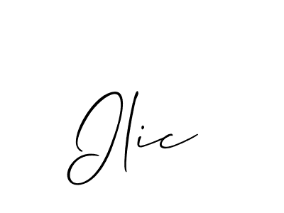 if you are searching for the best signature style for your name Ilic. so please give up your signature search. here we have designed multiple signature styles  using Allison_Script. Ilic signature style 2 images and pictures png