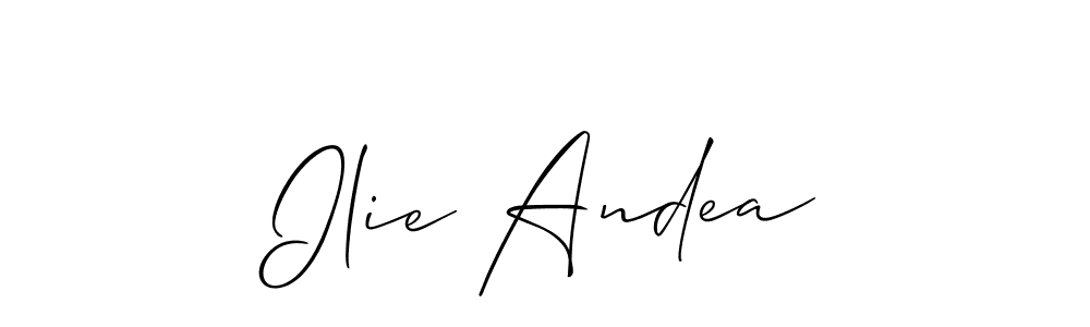 How to make Ilie Andea name signature. Use Allison_Script style for creating short signs online. This is the latest handwritten sign. Ilie Andea signature style 2 images and pictures png