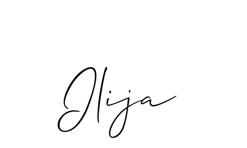 Create a beautiful signature design for name Ilija. With this signature (Allison_Script) fonts, you can make a handwritten signature for free. Ilija signature style 2 images and pictures png