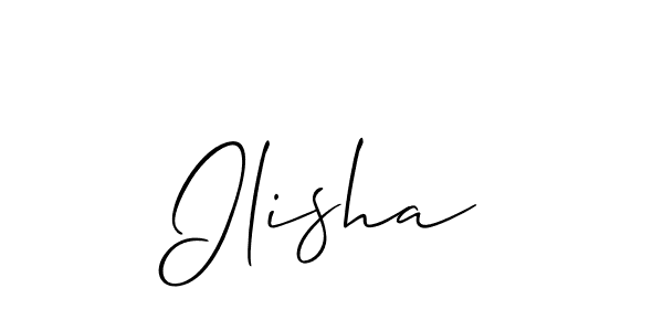 Make a beautiful signature design for name Ilisha. With this signature (Allison_Script) style, you can create a handwritten signature for free. Ilisha signature style 2 images and pictures png